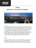 FIN 480 Assignment On Country Analysis of Singapore: History