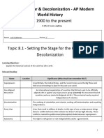 Unit 8 - Cold War & Decolonization Learning Packet