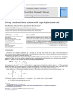 Solving Structured Linear Systems With Large Displacement Rank