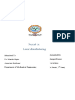 Lean Manufacturing Report