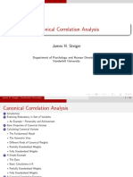 Canonical Correlation Analysis: James H. Steiger