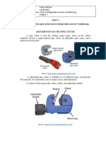 Description of The Pipe Cutter: Unit 5