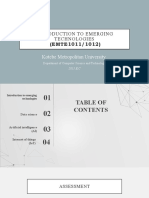 Introduction To Emerging Technologies: Kotebe Metropolitan University