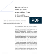 Las Dimensiones de Los Procesos de Creación Artística