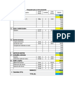 Tarea - Presupuesto para El Vivero