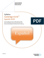 Syllabus: Cambridge IGCSE Spanish 0530