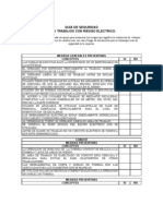 Checklist para Trabajos Con Riesgo Electrico.