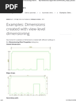 Examples: Dimensions Created With View-Level Dimensioning: Drawings Define Automati Automatic Dime