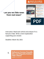 Can You Tell Fake News From Real News?