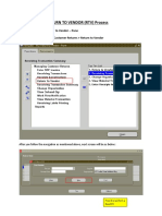 Document On Return To Vendor (RTV) Process