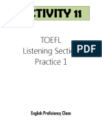 Activity 11: Toefl Listening Section Practice 1