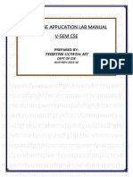 Database Application Lab Manual V-Sem Cse: Thirthe Gowda MT