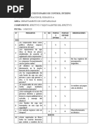 Cuestionario de Control Interno