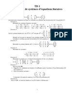 TD1 Résolution de Systèmes D'équations Linéaires