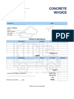 Concrete Invoice Template