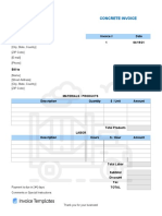 Concrete Invoice Template