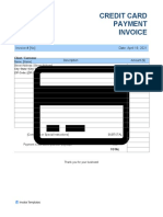 Credit Card Payment Invoice Template