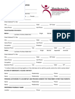 Pediatric Patient Registration Form Template