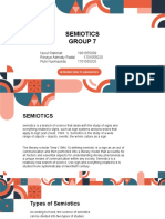 Semiotics Group 7: Nurul Rahmah 1901055009 Rossye Admiaty Radal 1701055020 Putri Nurmaulida 1701055025