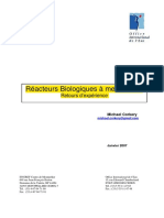 Réacteurs Biologiques À Membranes: Retours D'expérience