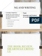 Writing A Book & Literature Review