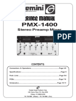 Service Manual: Stereo Preamp Mixer