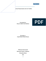 Relaciones Proporcionales Entre Dos Variables