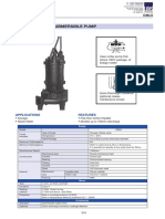 Ebara Submersible Sewage Pump - Vortex Impeller - DMLV