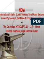 Annual Symposium, Exhibition & Firing Demonstration The Oto Melara HITROLE 7,62 - 12,7 - 40 MM Remote Overhead, Light Electrical Turret