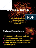 Perilaku Individu: Perilaku Organisasi Fakultas Ekonomi Universitas Padjadjaran Bandung