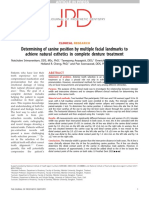 Determining of Canine Position by Multiple Facial Landmark Achieve Natural Esthetics in Complete Denture Treatment