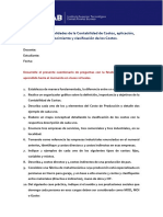 TALLER - Generalidades Contabilidad Costos - Clasificación de Costos