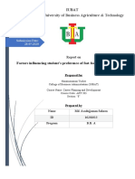 Factors Influencing Student's Preference of Fast Food Restaurants in Uttara