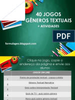 40 Jogos Gêneros Textuais