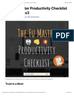 The Fu Master Productivity Checklist Using Things3 - Productive With A Purpose