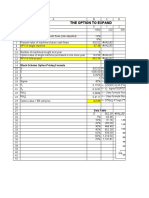 The Option To Expand: Black-Scholes Option Pricing Formula