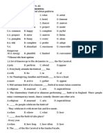 Which Word Has A Different Stress Pattern:: English 7.2-REVISION Unit 9, 10 I. Circle The Correct Answers