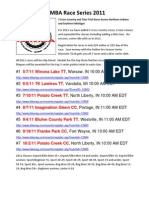 2011 NIMBA Race Schedule