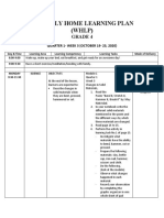 Yweekly Home Learning Plan (WHLP) : Grade 4