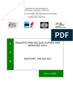 Enquête Périodique Auprès Des Ménages 2004 - Rapport (INSTAT/2006)