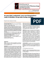 An Open-Label, Randomized, Cross-Over Bioequivalence Study of Lafutidine 10 MG Under Fasting Condition