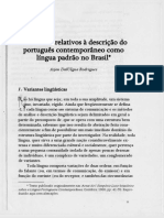 Problemas Relativos À Descrição Do Portugues Contemporaneo