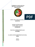 Clasificación de Prótesis Fija Plural