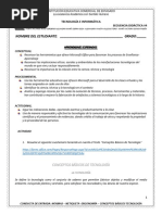 Secuencia Didatica - 4 Conceptos Basicos de Tecnologia 8°