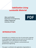 Soil Stabilization Using Geotextile Material