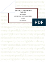 Industrial Electronics PME 414: Lecture#1 Sequential Control System