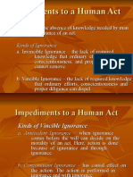 Impediments To A Human Act