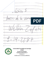 Practica 5 - Distribucion F y Anova Welbin Zapata 1-14-2287