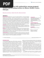 Factors Associated With Malnutrition Among Pregnant Women and Lactating Mothers in Miesso Health Center, Ethiopia