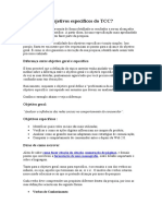 O Que São Os Objetivos Específicos Do Trabalho de Fim de Curso